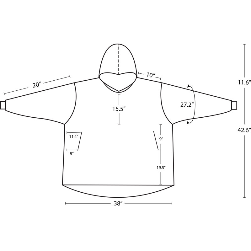 Nestl Oversized Unisex Wearable Blanket Reversible Hoodie Blanket Giant Sweater Blanket